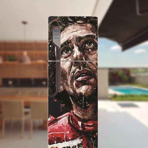 Adesivo de geladeira completo Ayrton Senna Cod.72