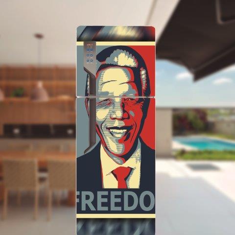 Adesivo para porta de geladeira Mandela Cod.8