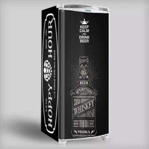 Adesivo de Geladeira Cervejas, Refri e Whisky