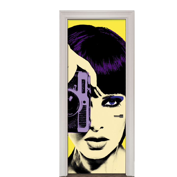 Adesivo de Porta Arte Pop Fotografia