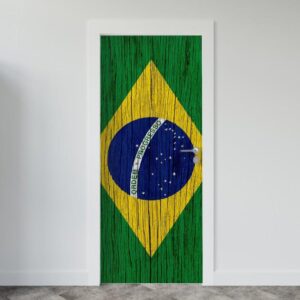 Adesivo de Porta Brasil Madeira