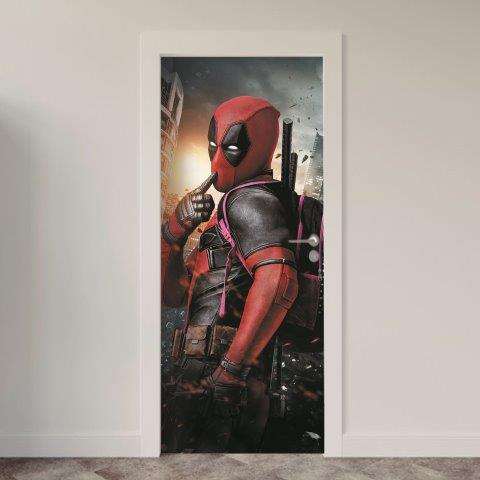 Adesivo de Porta Comic DeadPool
