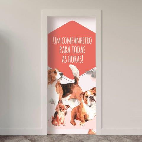Adesivo de Porta Animais Arte