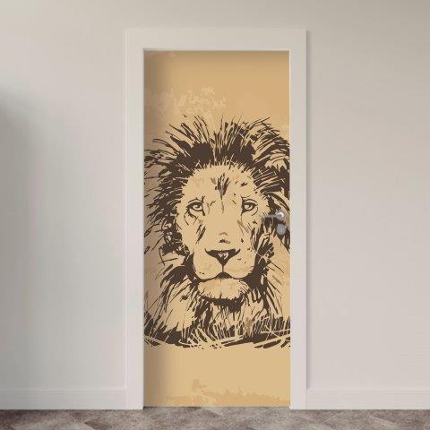 Adesivo de Porta Animais Arte