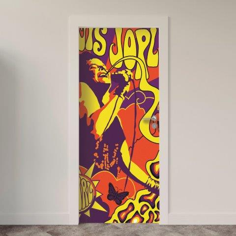 Adesivo de Porta Música Janis Joplin