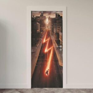 107-3.jpg Adesivo de Porta Comic The Flash