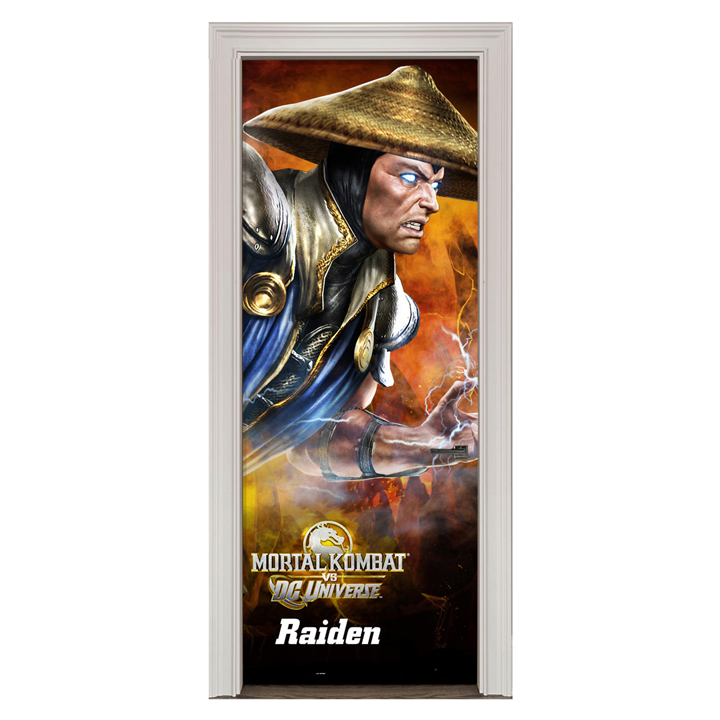 Adesivo de Porta Mortal Kombat Raiden