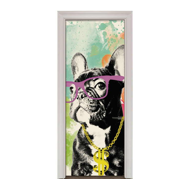 Adesivo de Porta Cachorro Pug