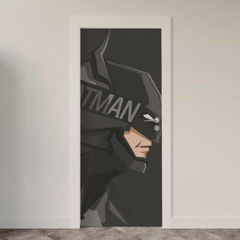 Adesivo de Porta Comic Heróis Marvel DC