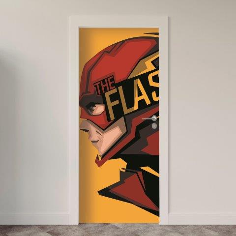 127-2.jpg Adesivo de Porta Comic Heróis Marvel DC