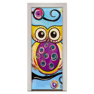 13-9.jpg Adesivo de Porta Coruja Arte