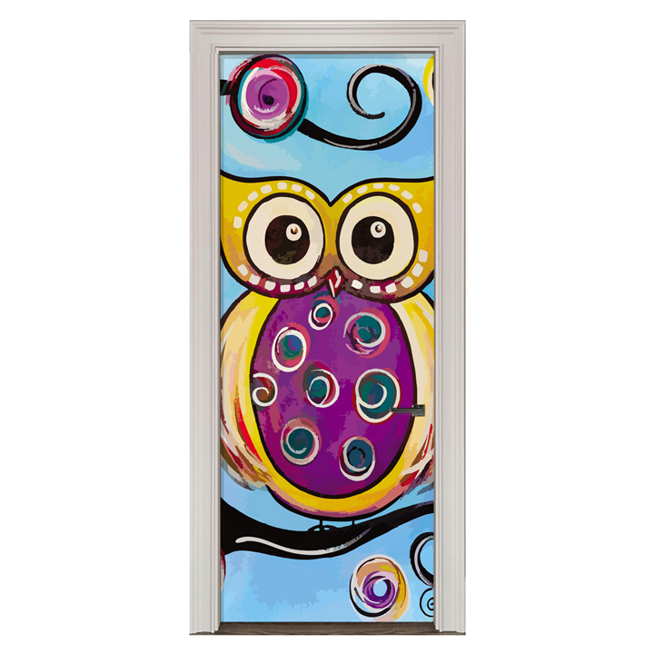 Adesivo de Porta Coruja Arte
