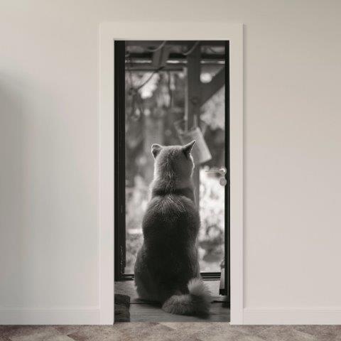 133.jpg Adesivo de Porta Cachorro