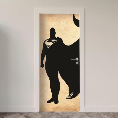 137-1.jpg Adesivo de Porta Comic Heróis Marvel DC