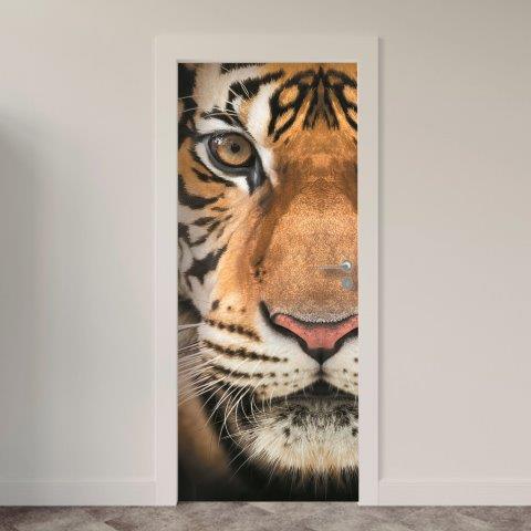 137.jpg Adesivo de Porta Tigre
