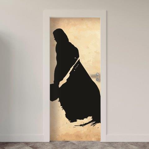 Adesivo de Porta Comic Heróis Marvel DC