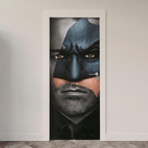 Adesivo de Porta Comic Heróis Marvel DC