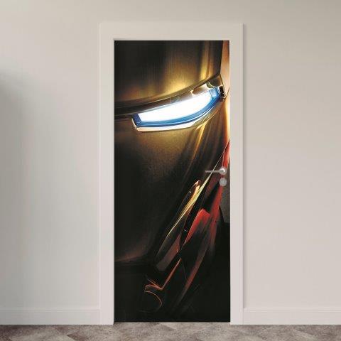 Adesivo de Porta Comic Heróis Marvel DC