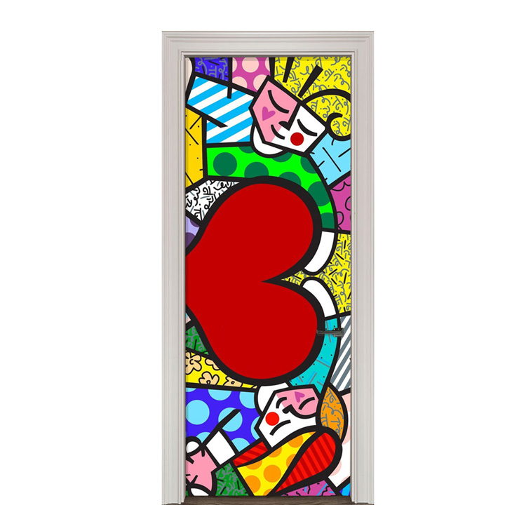 Adesivo de Porta Arte Pop