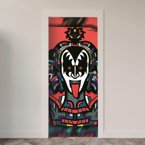 Adesivo de Porta Música Kiss