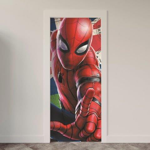 159-1.jpg Adesivo de Porta Homem-Aranha