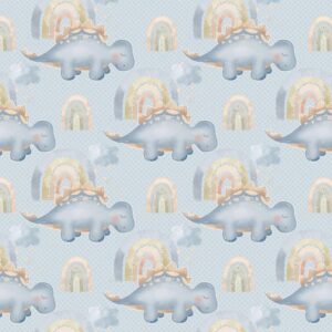 16-36.jpg Papel de Parede Baby Dino & Arco-Íris Azul