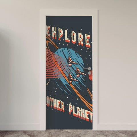 Adesivo de Porta Espacial