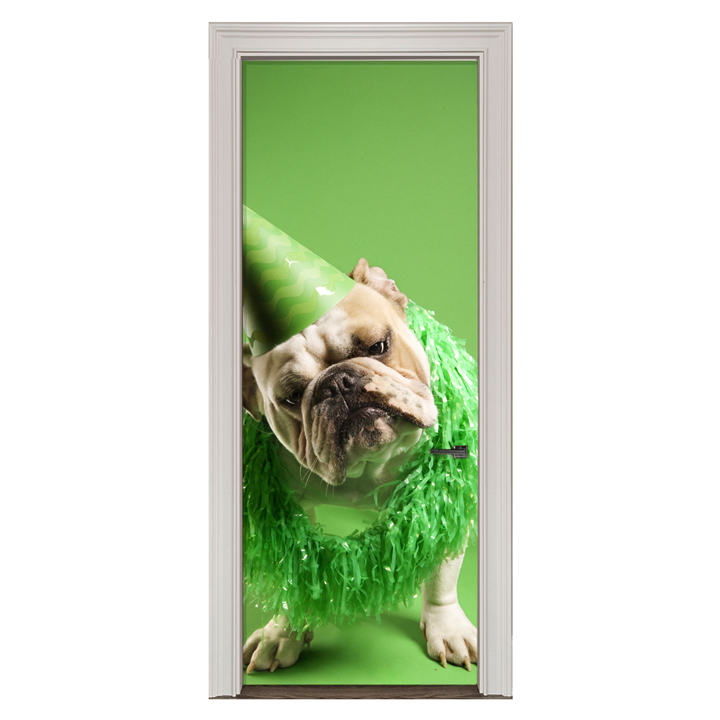 Adesivo de Porta Cachorro Festa
