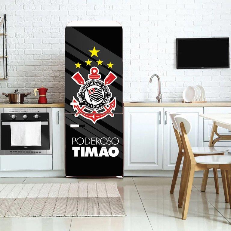 Adesivo de geladeira completo Poderoso Timão