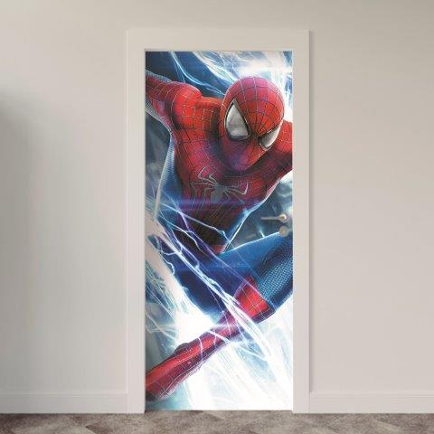 163-1.jpg Adesivo de Porta Homem-Aranha