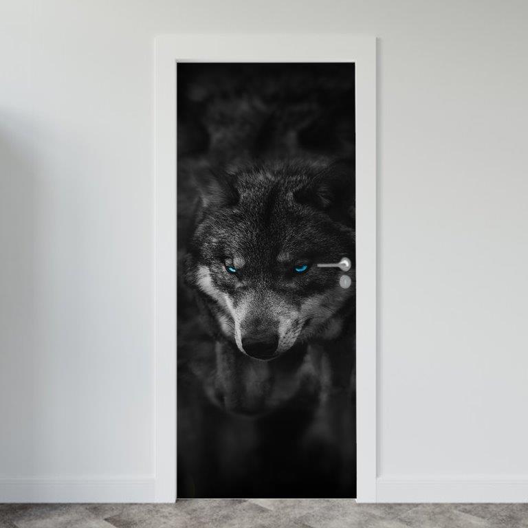 Adesivo de Porta Lobo