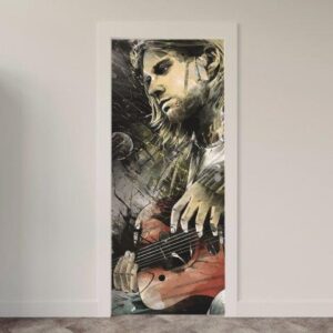 Adesivo de Porta Música Court Cobain