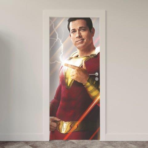 186.jpg Adesivo de Porta Comic Capitão Marvel