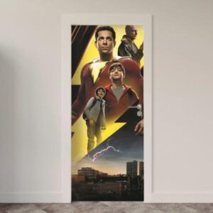 Adesivo de Porta Comic Capitão Marvel
