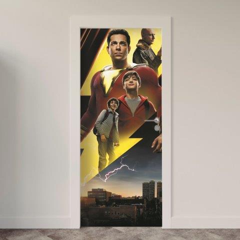 187.jpg Adesivo de Porta Comic Capitão Marvel