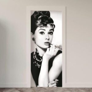 Adesivo de Porta Audrey Hepburn