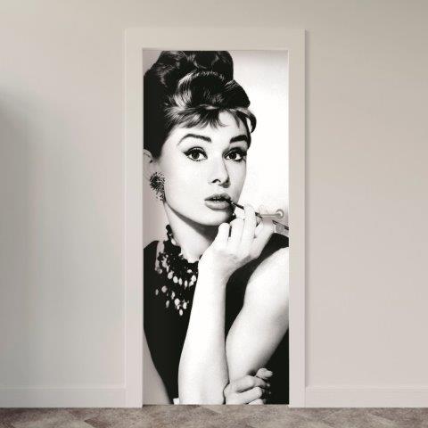 Adesivo de Porta Audrey Hepburn