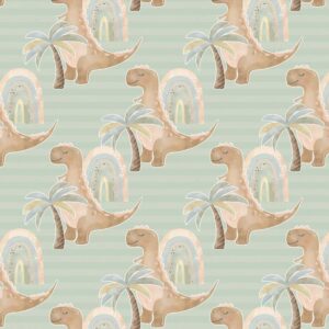 19-37.jpg Papel de Parede Baby Dino Happy Verde
