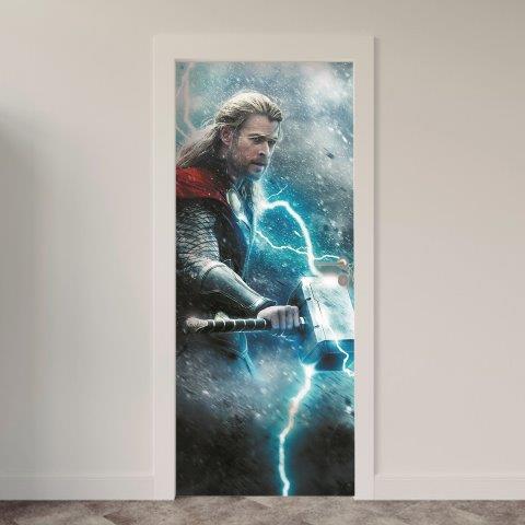 193.jpg Adesivo de Porta Comic Thor