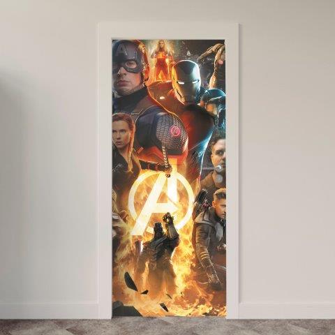 197.jpg Adesivo de Porta Comic Heróis Marvel DC