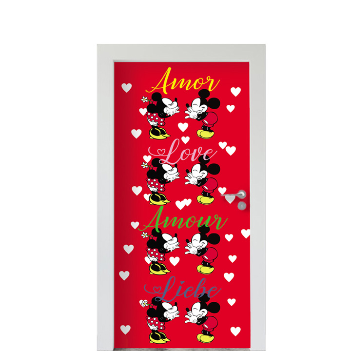 Adesivo de Porta Mickey E Minnie