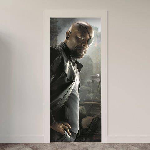 209.jpg Adesivo de Porta Comic Heróis Marvel DC