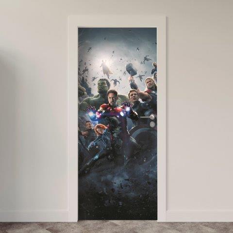 211.jpg Adesivo de Porta Comic Heróis Marvel DC