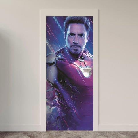 Adesivo de Porta Comic Heróis Marvel DC