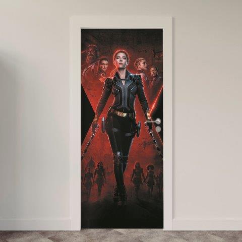 Adesivo de Porta Comic Heróis Marvel DC