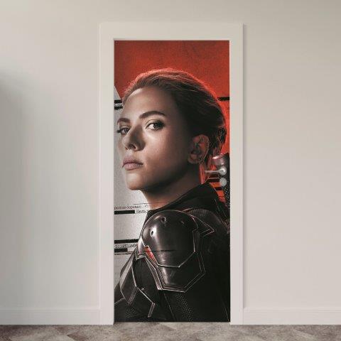Adesivo de Porta Comic Heróis Marvel DC