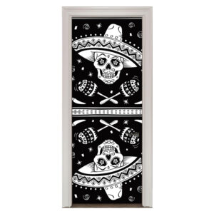 23-8.jpg Adesivo de Porta Caveira Mexicana