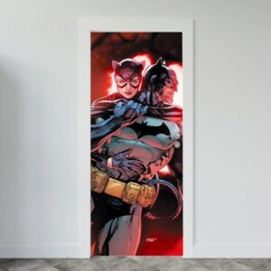 234.jpg Adesivo de Porta Batman & Mulher Gato