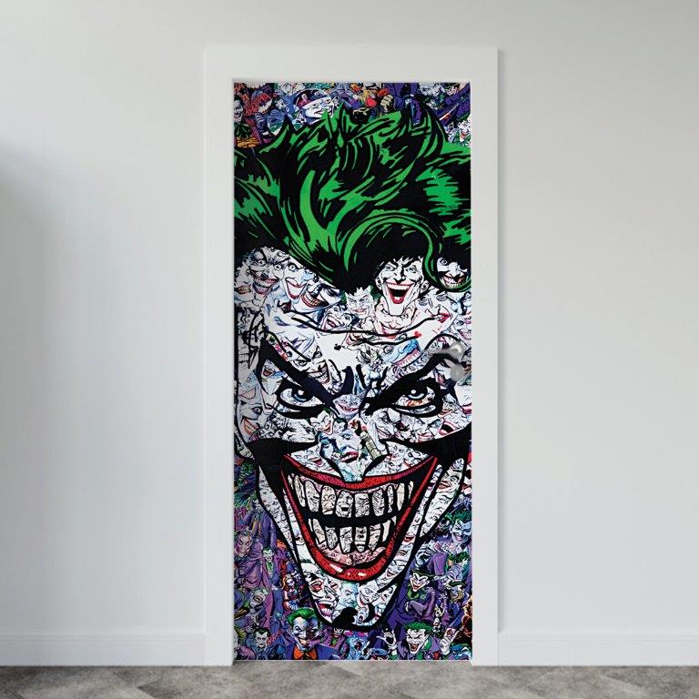 Adesivo de Porta Coringa Recortes