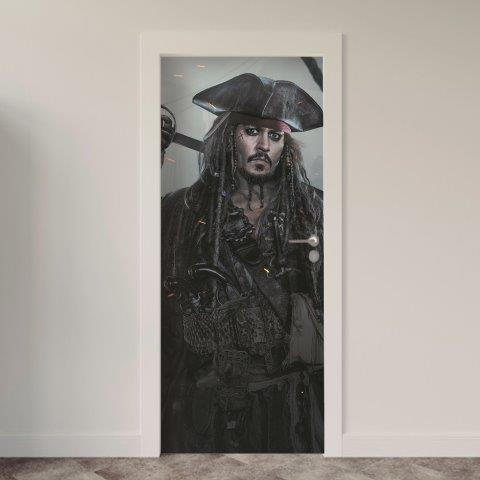 Adesivo de Porta Cinema Piratas do Caribe